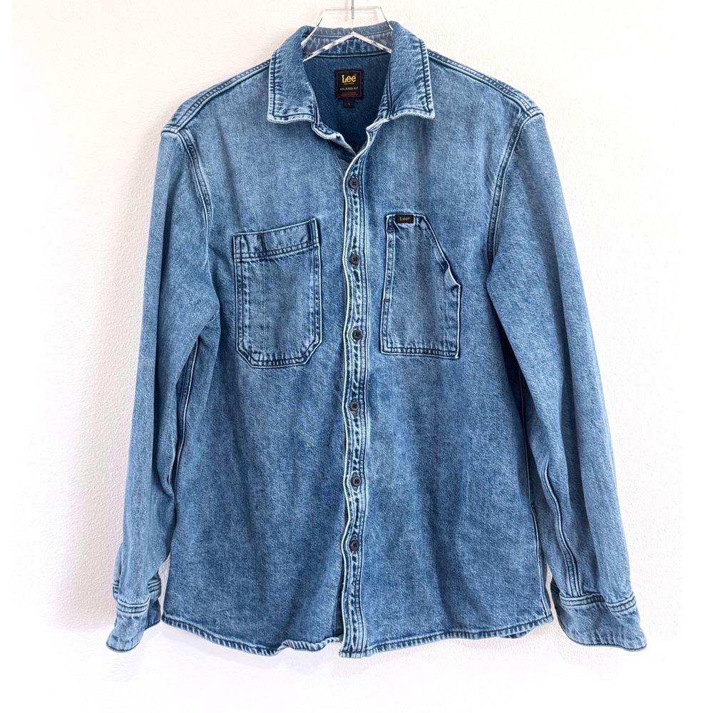 Lee Men's Engineer Denim Overshirt - Blue Meadow Wash - Relaxed Fit